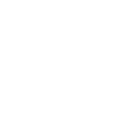 White icon showing three upward arrows in front of a gear, surrounded by two curved arrows forming a circular motion, symbolizing progress, improvement, or process development.